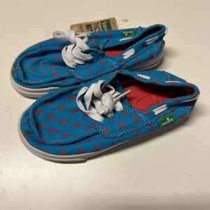 Sanuk Sidewalk Surfers Boys Kids Shipwrecked Pirate Slip On Shoes NEW